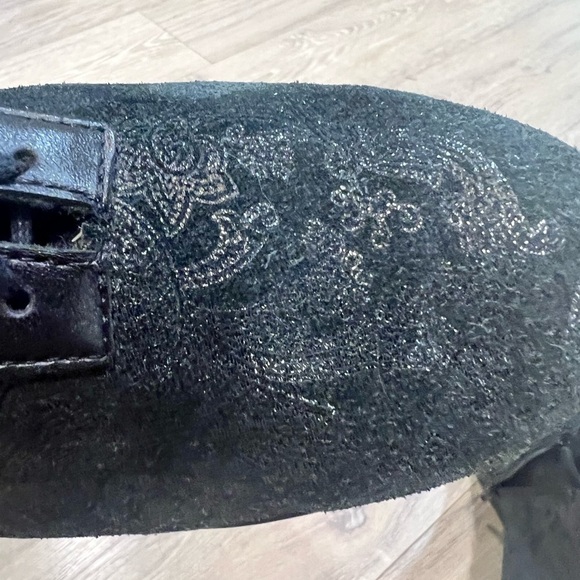 NAOT ankle wedge booties in black with shimmering design - Picture 9 of 11